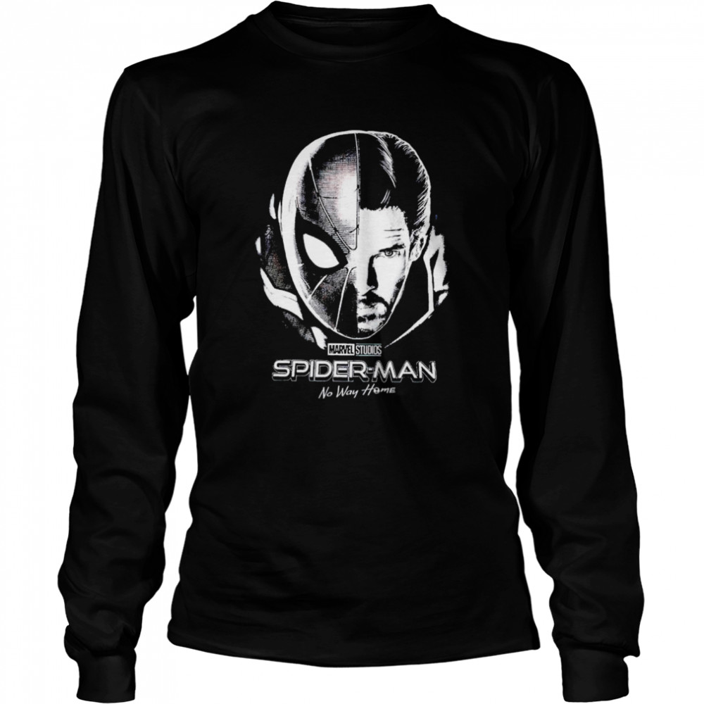 Spider Man and Doctor Strange face shirt Long Sleeved T-shirt