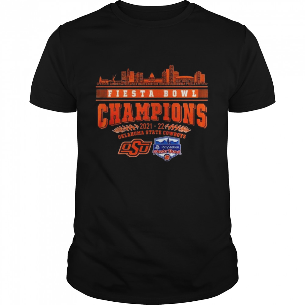 2021-2022 Fiesta Bowl Champions Oklahoma State Cowboys Matchup Oklahoma City Shirts