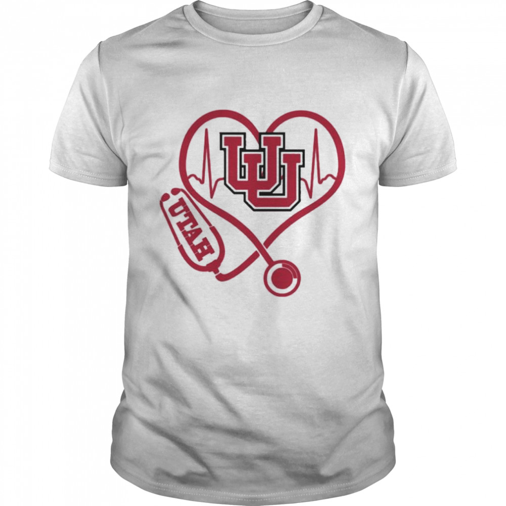 Nurse Love Utah Utes Heartbeat Shirt