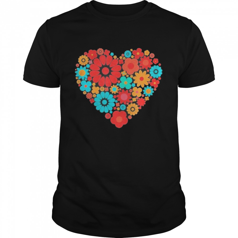 Flowers In The Shape Of A Valentines Day Heart shirt