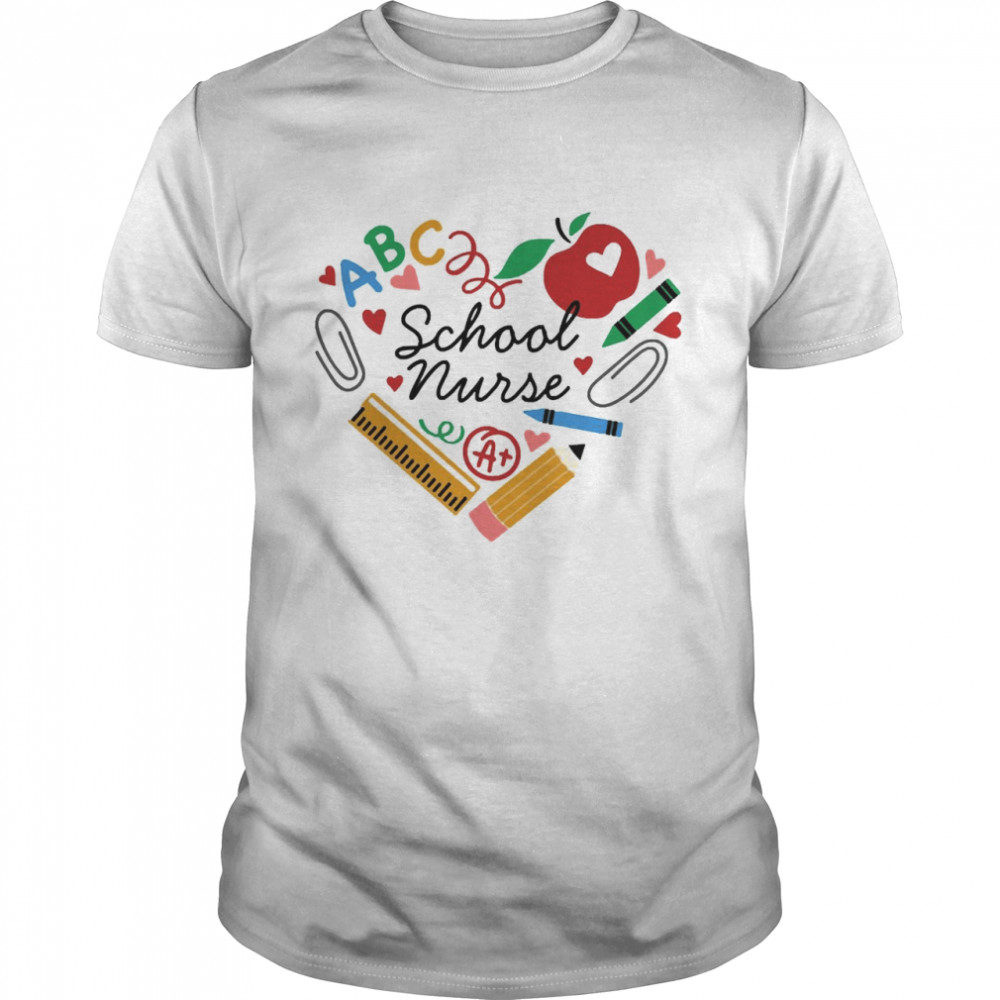 Heart Of School Nurse Teacher School Stuff Shirts