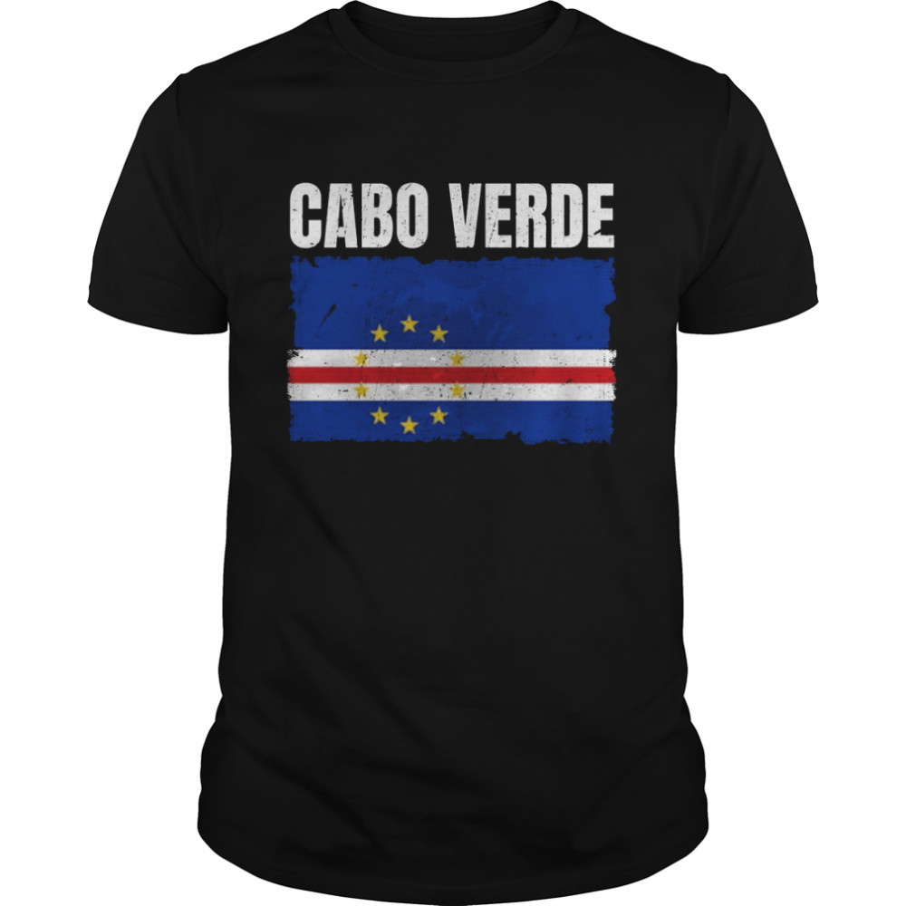 Cabo Verde Flag Print Cape Verdean Shirts