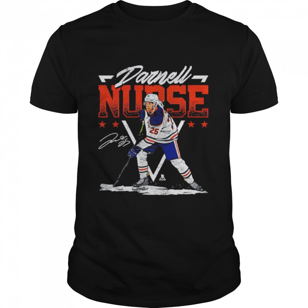 Darnell Nurse Edmonton Triangle Name Hockey Shirt