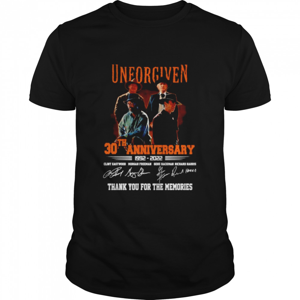 Unforgiven 30th Anniversary 1992 2022 thank you for the memories shirts