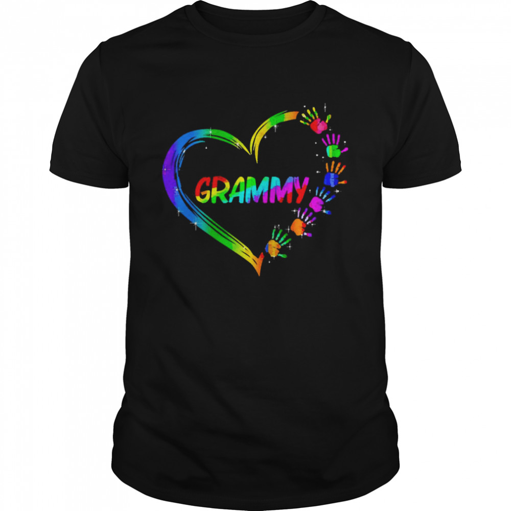 Gradient Heart Shape Grammy  Classic Men's T-shirt