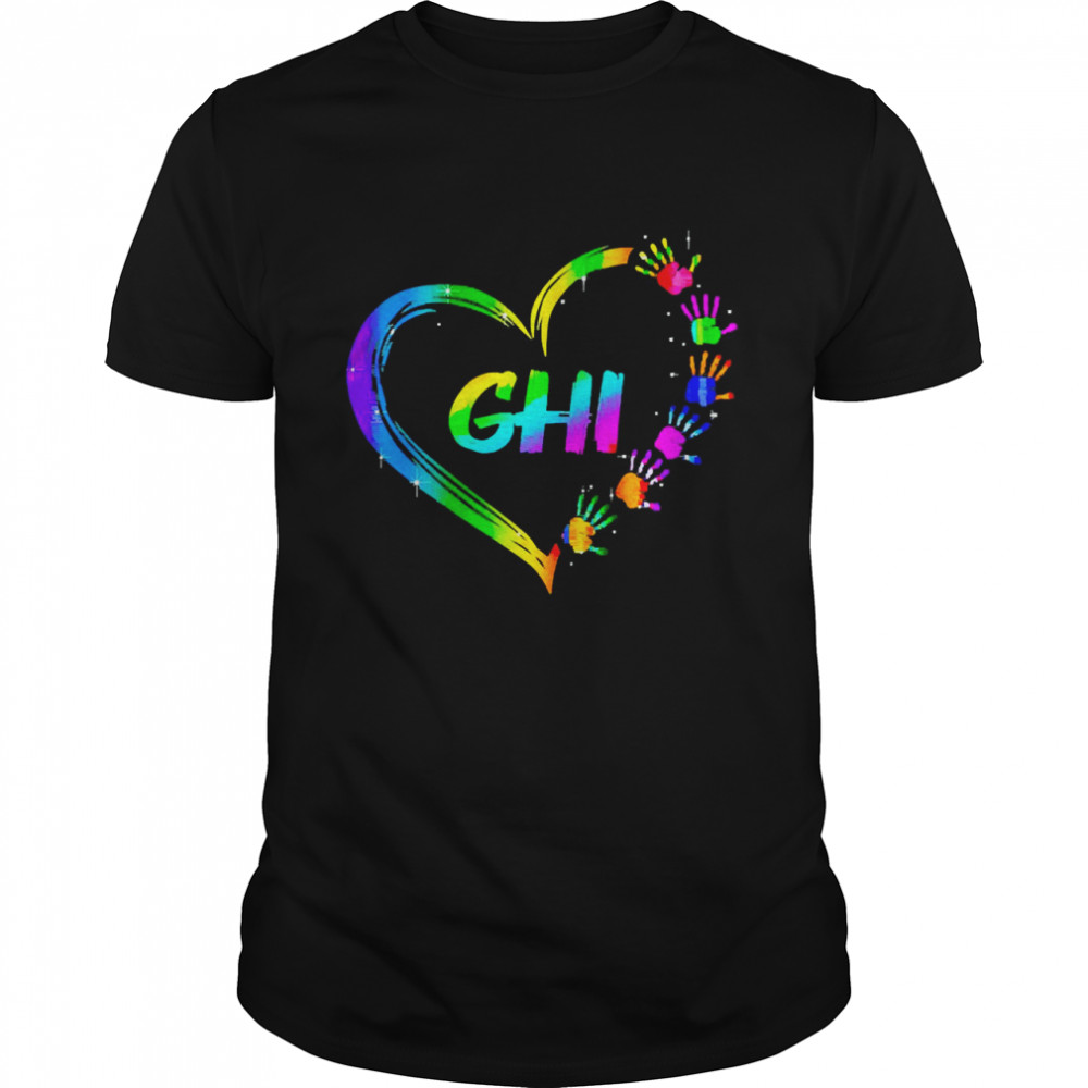 Gradient Heart Shape My Ghi  Classic Men's T-shirt
