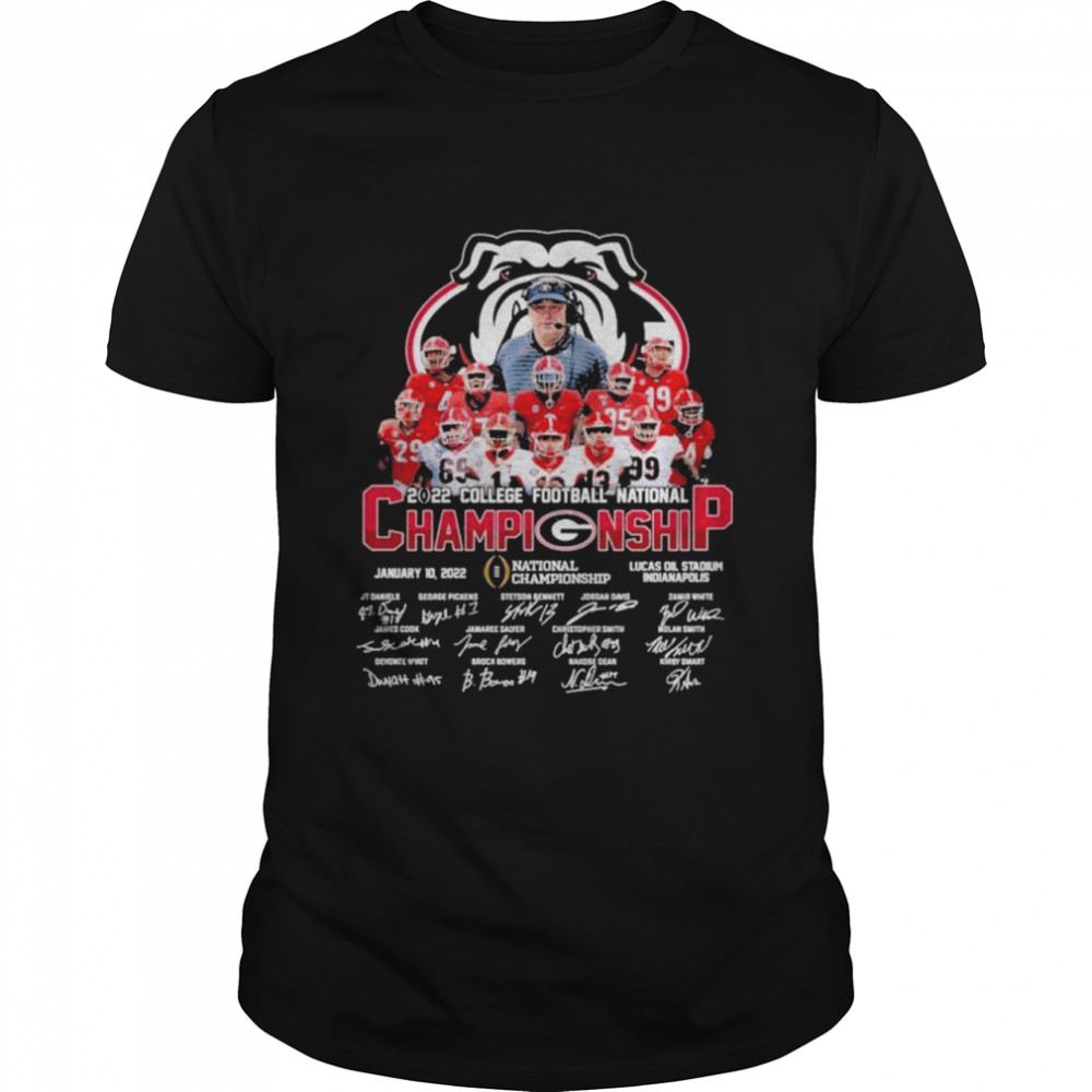 Georgia bulldogs college football national championship signatures shirt Classic Men's T-shirt