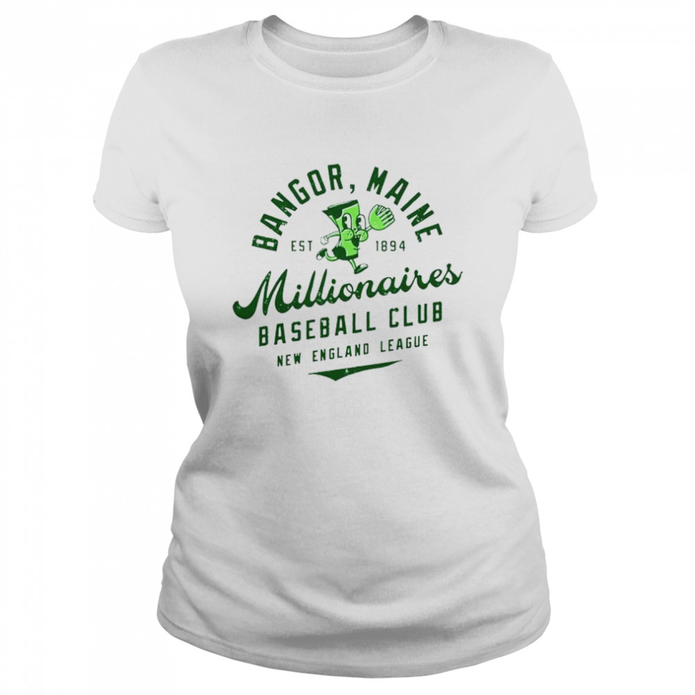 Bangor Millionaires Maine Vintage Minor League Baseball shirt Classic Women's T-shirt