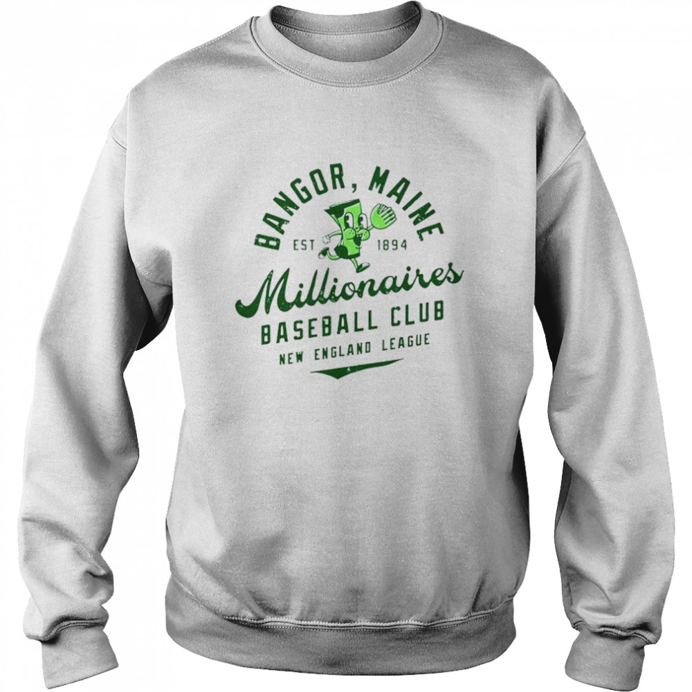 Bangor Millionaires Maine Vintage Minor League Baseball shirt Unisex Sweatshirt