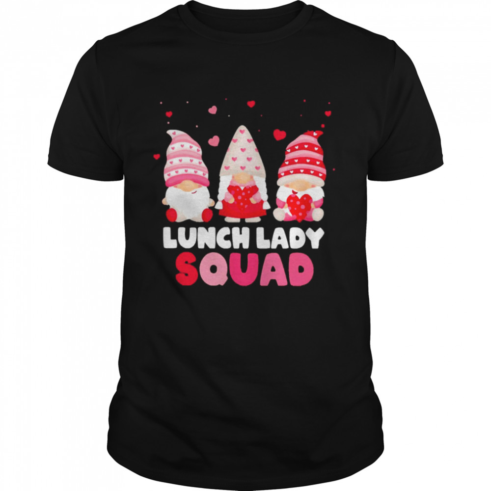 Happy Valentines Day Gnome Lunch Lady Squad  Classic Men's T-shirt