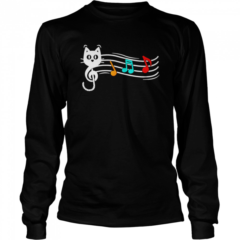 cats I Musical Cat Musician Long Sleeved T-shirt