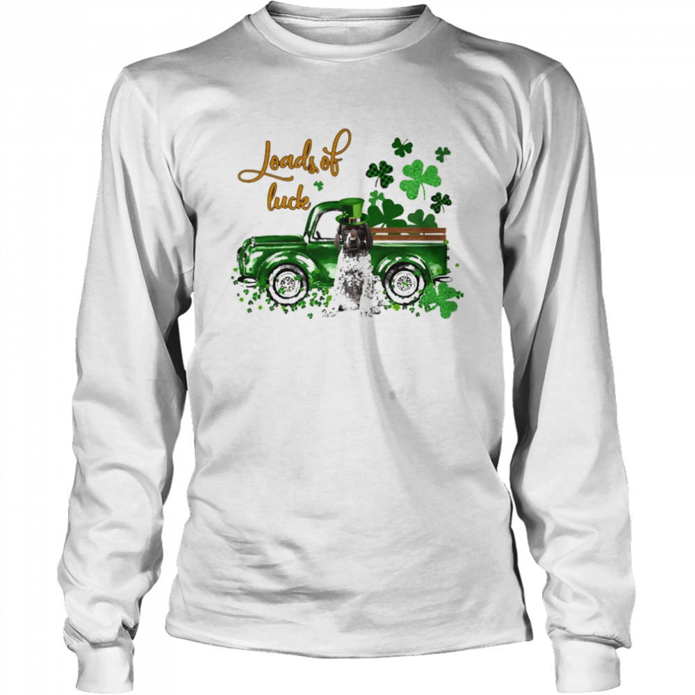 Happy Patricks Day Loads Of Luck German Shorthaired Pointer Dog Long Sleeved T-shirt