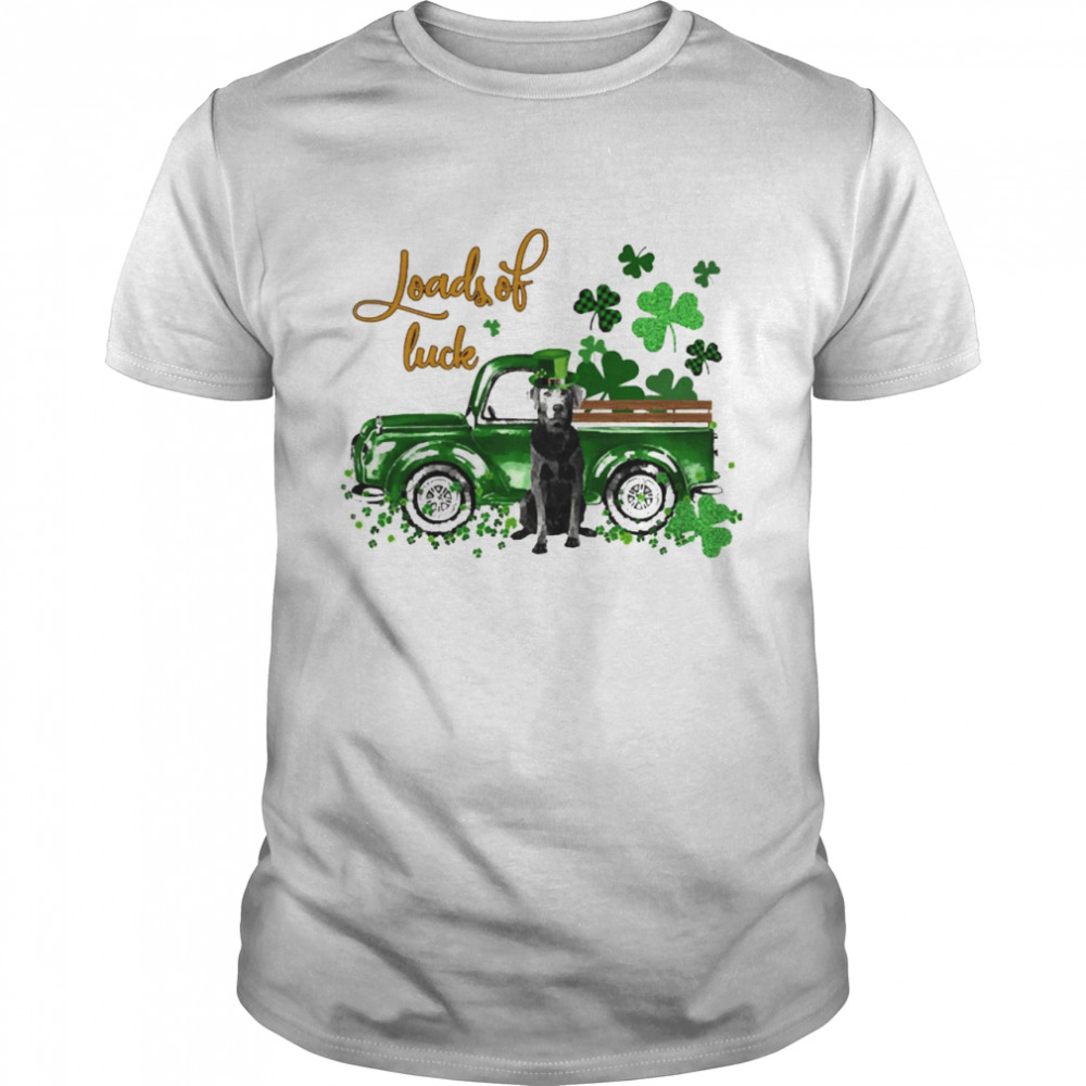 Happy Patricks Day Loads Of Luck Silver Labrador Dog Classic Men's T-shirt