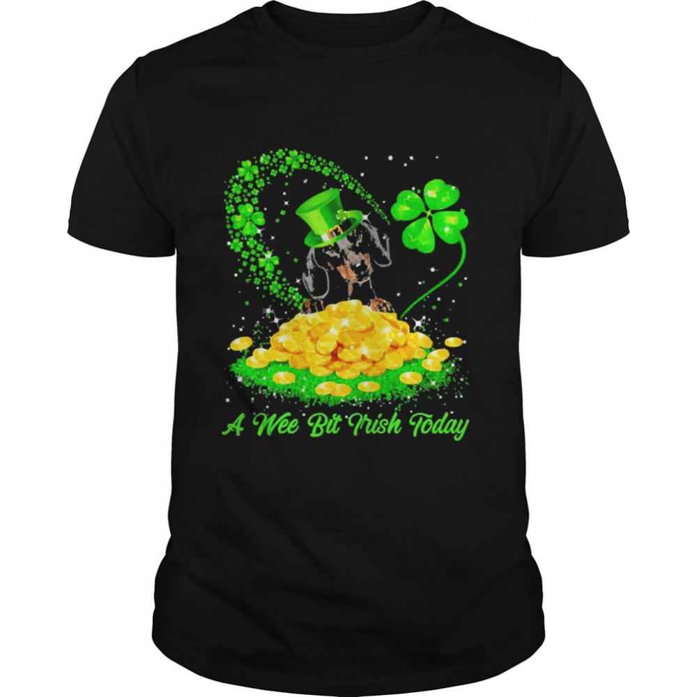 Irish Today Black Dachshund Dog A Wee Bit Irish Today Classic Men's T-shirt