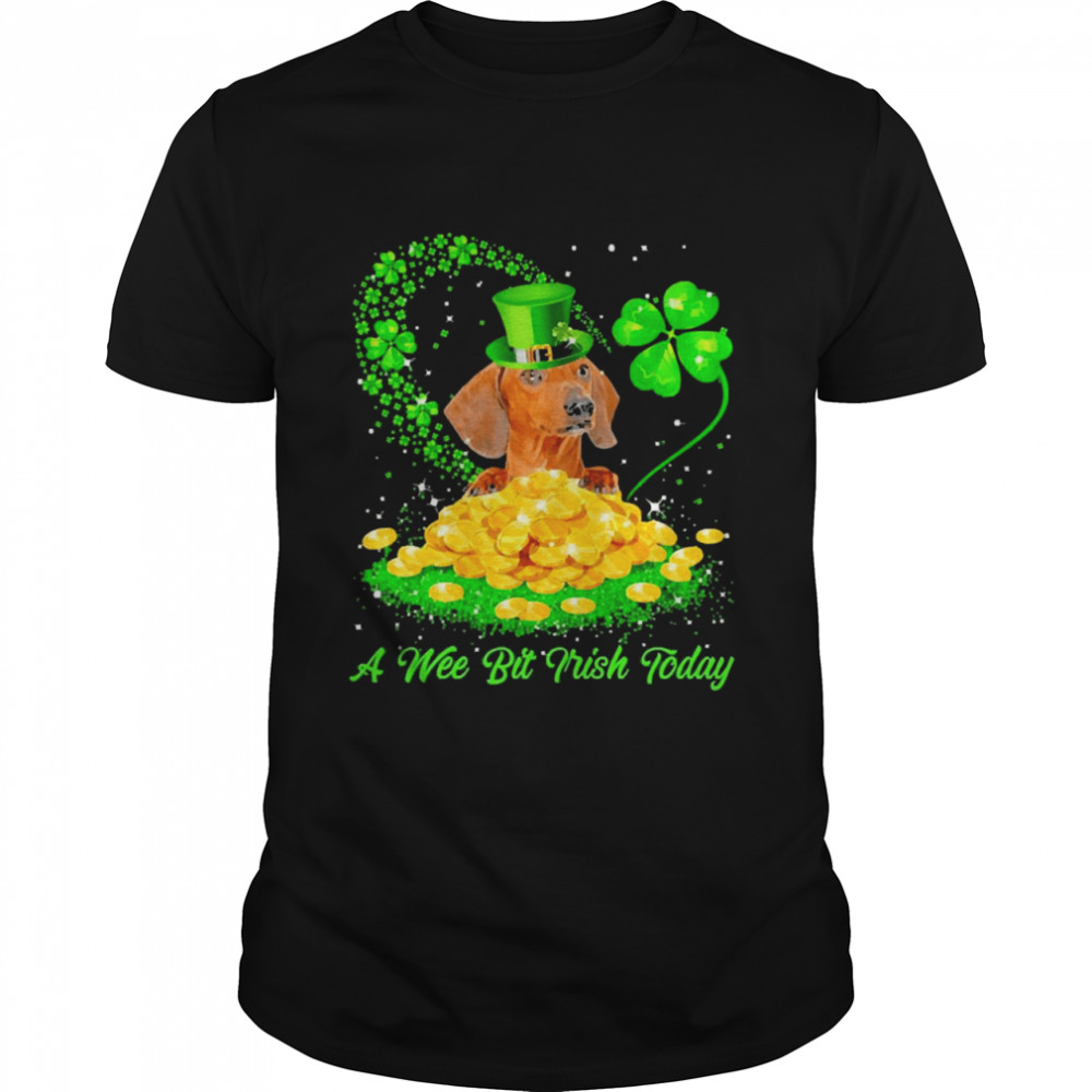 Irish Today Red Dachshund Dog A Wee Bit Irish Today Classic Men's T-shirt