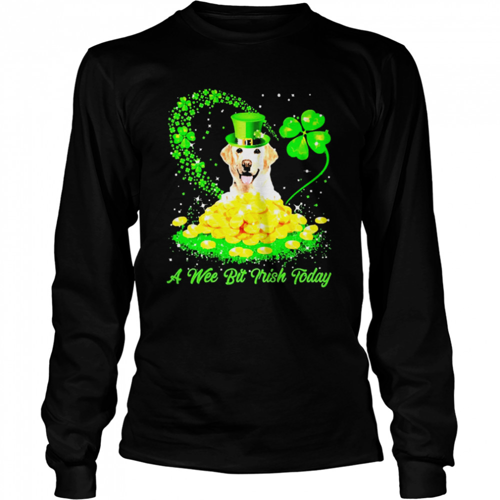 Irish Today Yellow Labrador Dog A Wee Bit Irish Today Long Sleeved T-shirt