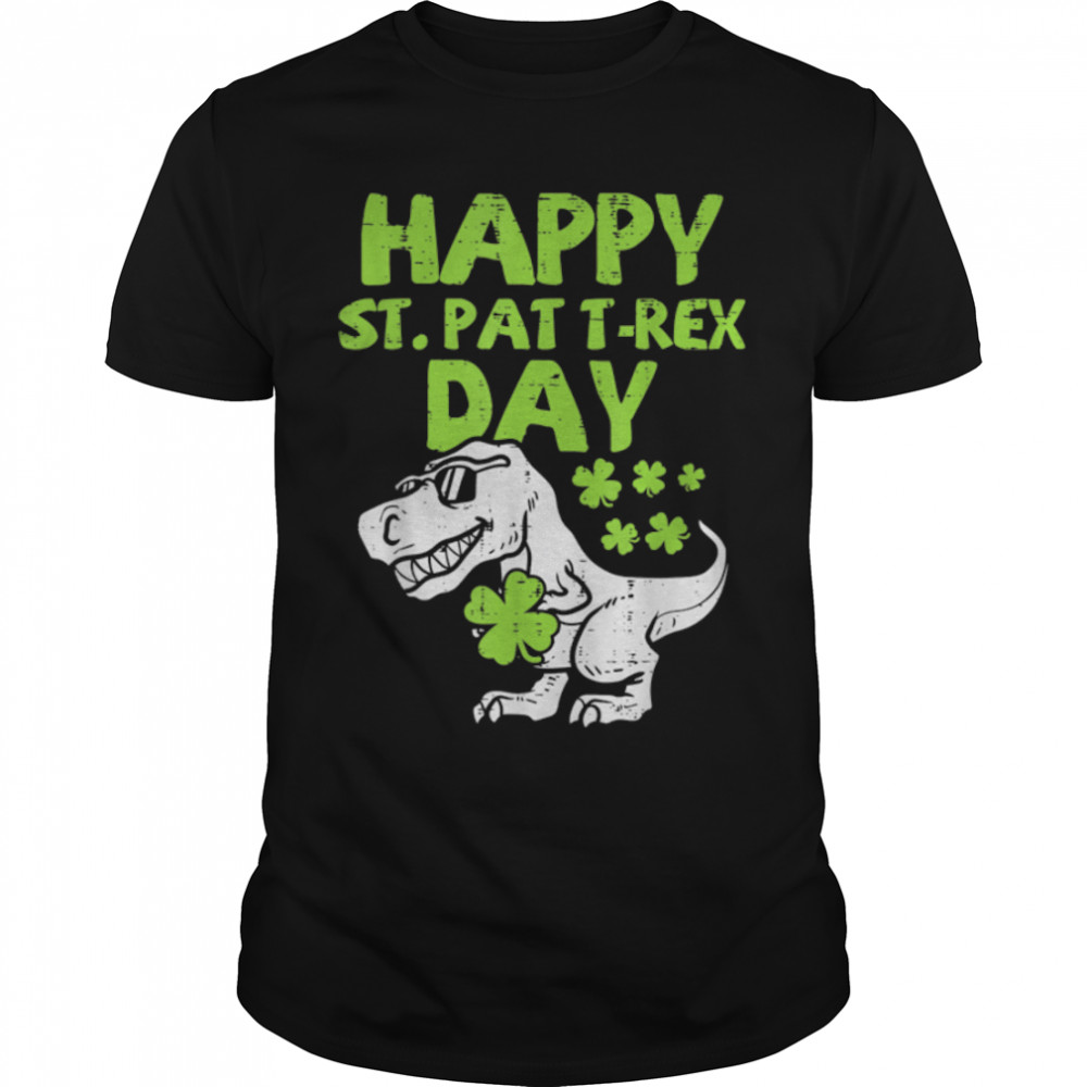 Kids Happy St Pat Trex Day Dino St Patricks Day Toddler Boys T-Shirt B09SD8VT83s