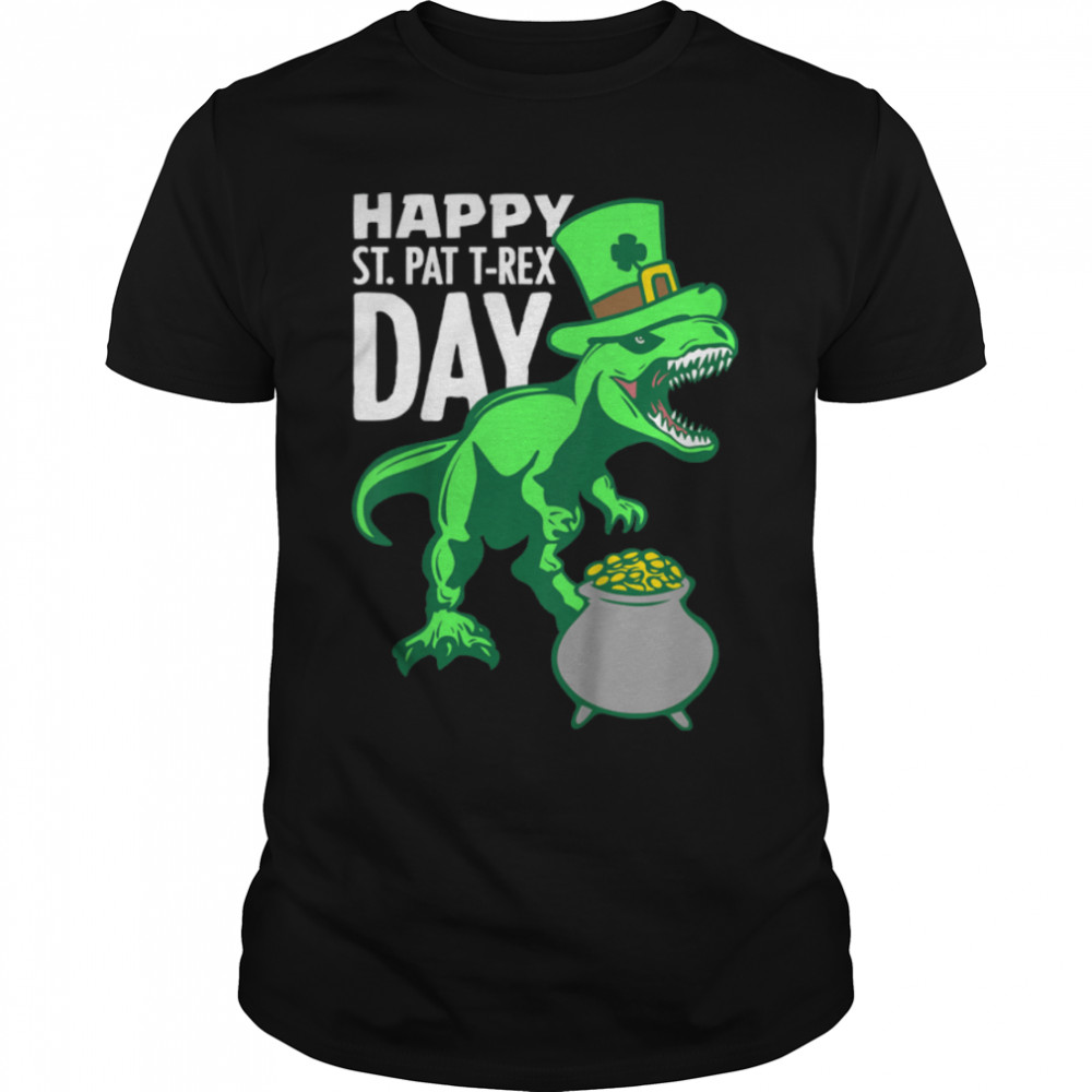 Kids Kids Happy St Pat Trex Day Dino Patricks Day Toddler Boys T-Shirt B09SFMXYZBs