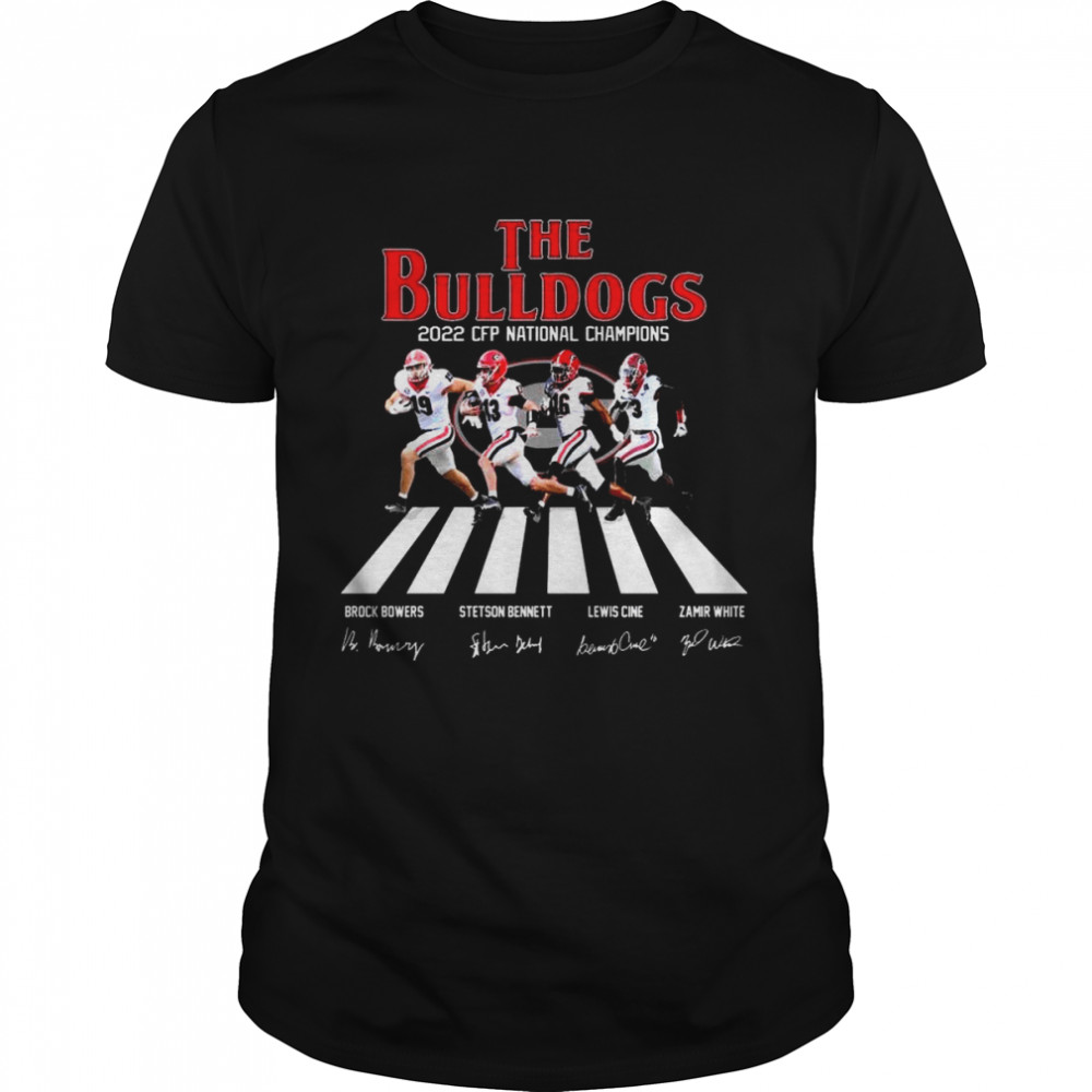 Georgia Bulldogs 2022 CFP National Champions Abbey Road Signatures Shirt