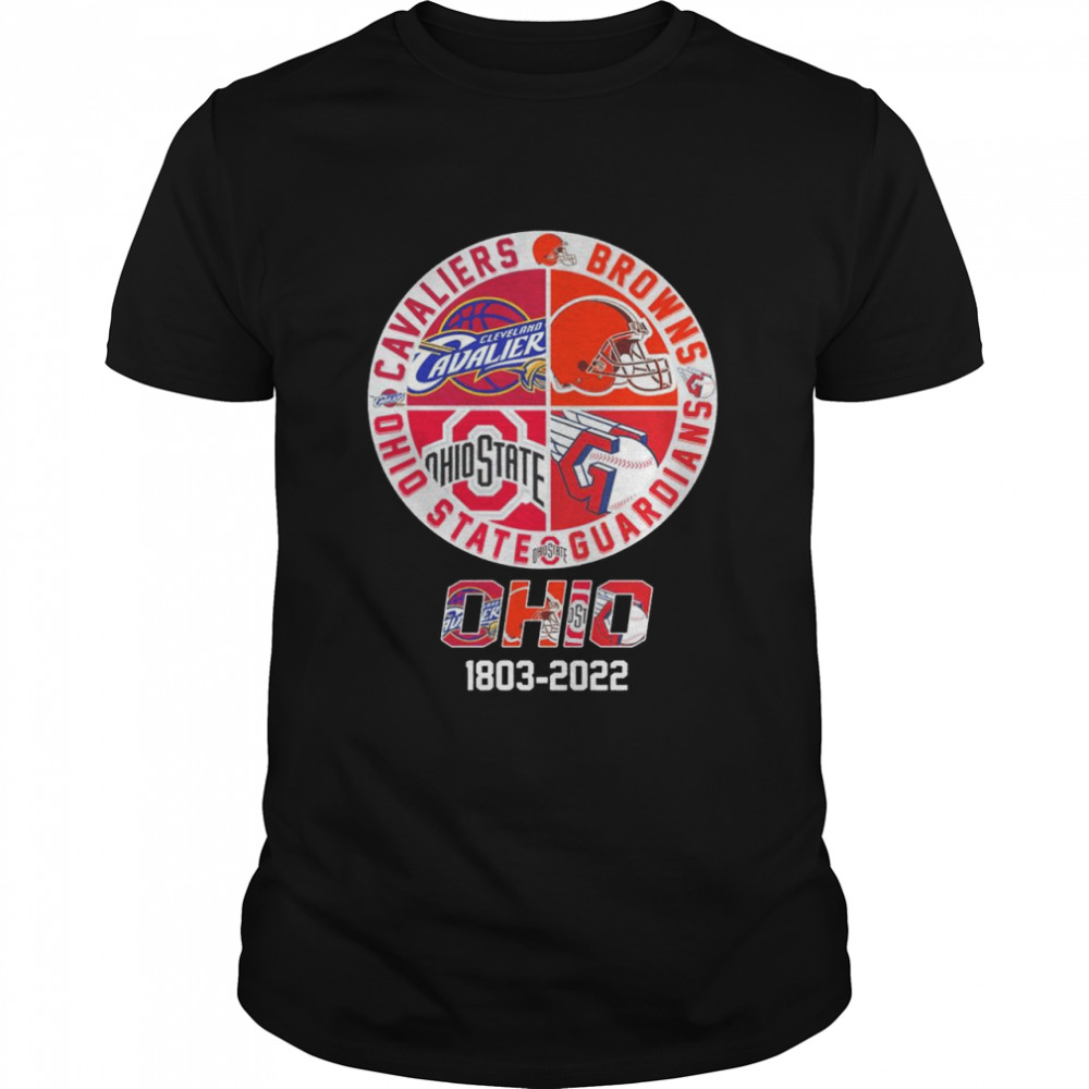 Ohio 1803-2022 Cavaliers Browns Guardians Ohio State  Classic Men's T-shirt