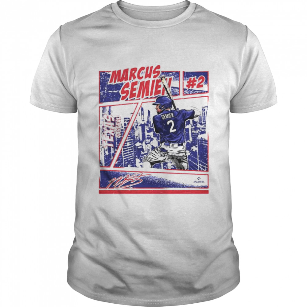 Texas Rangers Marcus Semien texas comic shirt Classic Men's T-shirt