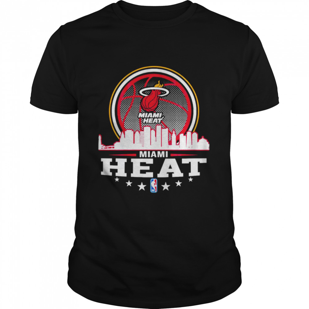 Miami Heat NBA City Skyline shirts