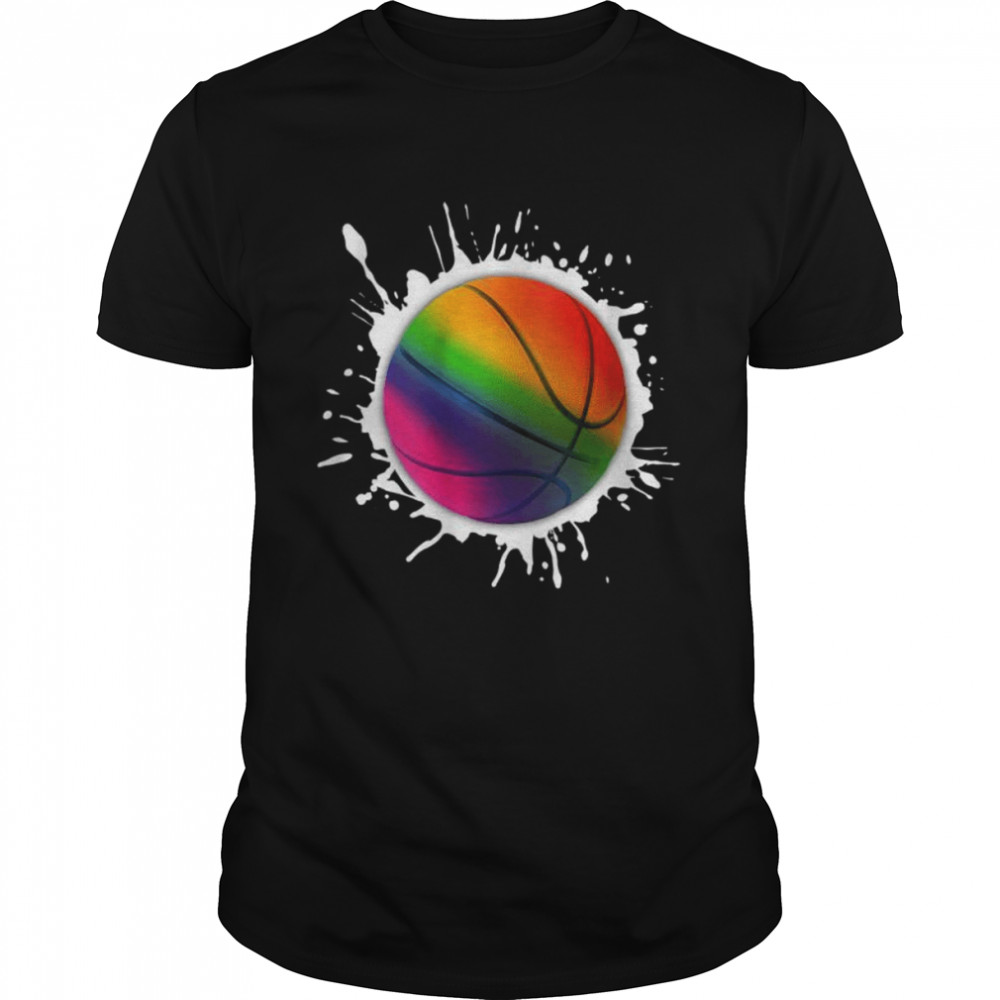 Rainbow Basketball Girls Basketball Cool Unique Shirt