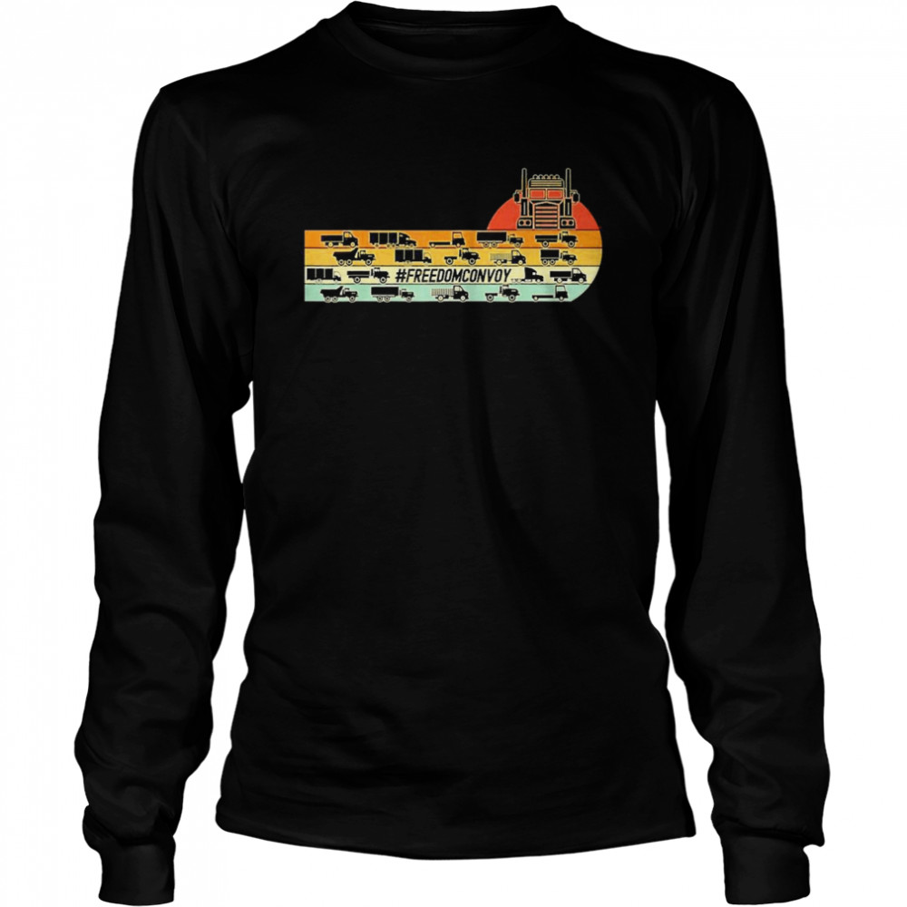 Sun Trucker Convoy Medical Freedom Freedom Convoy Long Sleeved T-shirt