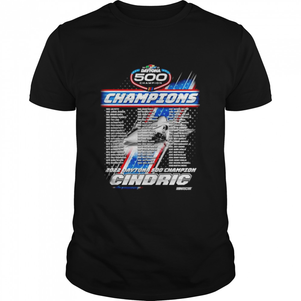 Austin Cindric Checkered Flag 2022 Daytona 500 Champion Past Champions back shirt Classic Men's T-shirt