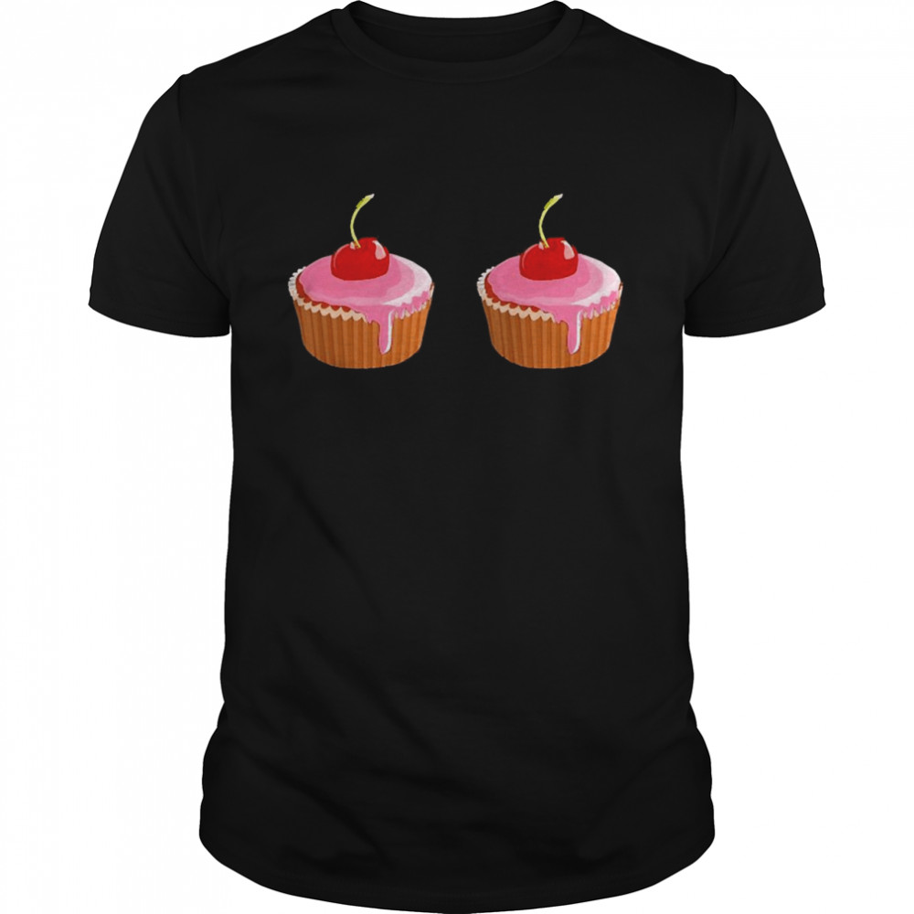 Cupcakes Cherry Boobs Women Girls Party Shirt