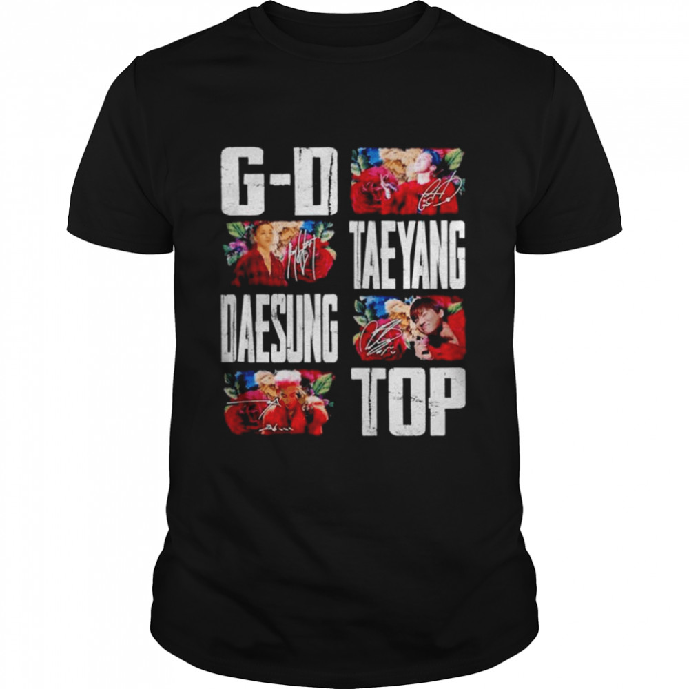 GD Taeyang Daesung Top signatures shirt
