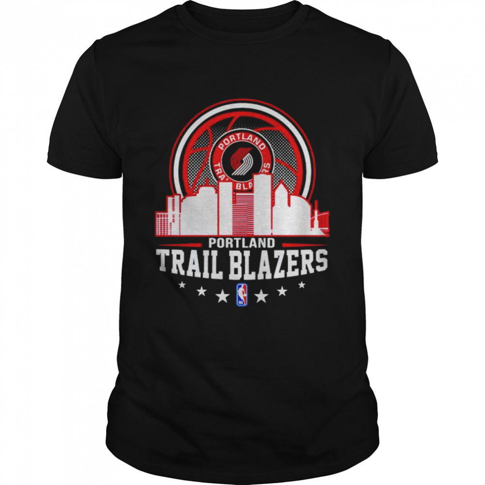 Portland Trail Blazers NBA City Skyline shirt Classic Men's T-shirt