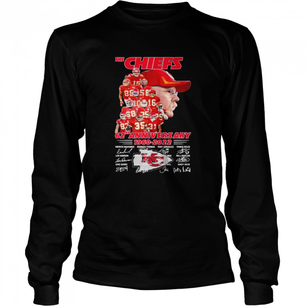 Kansas City Chiefs 62nd anniversary 1960-2022 black t-shirt