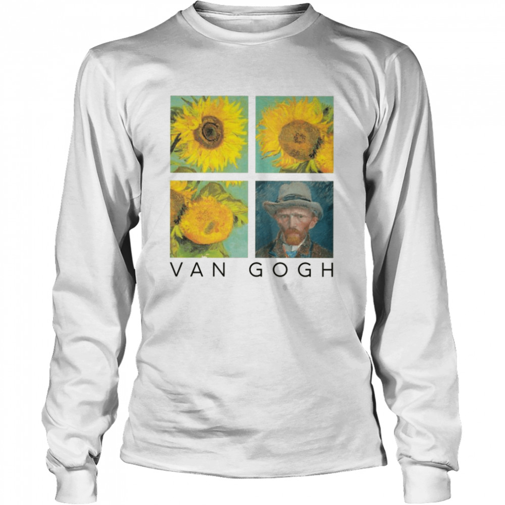 Van Gogh Sonnenblumen mit Vincent Van Gogh  Long Sleeved T-shirt