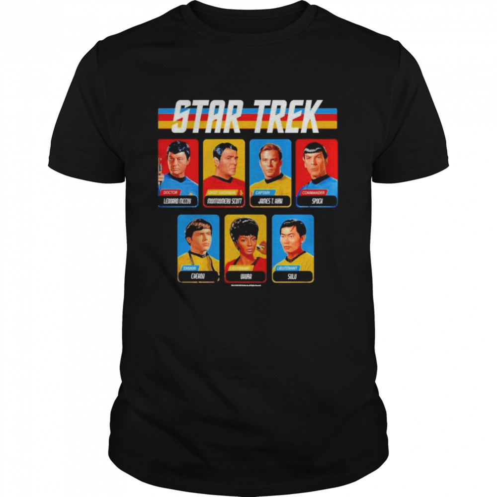 Star Trek Original Series Retro Full Color Crew Portrait Panels Shirt