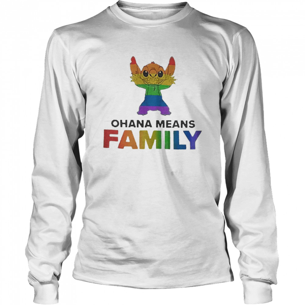 Vintage Stitch Ohana Means Family Long Sleeved T-shirt