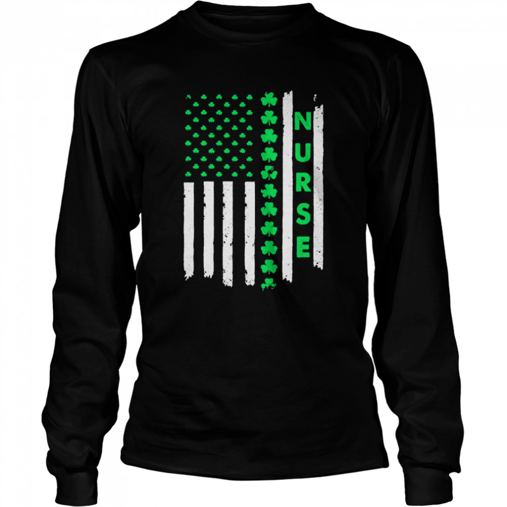 Nurse St. Patrick’s Day Flag Long Sleeved T-shirt