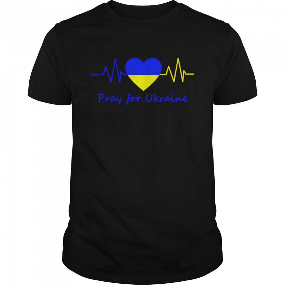 Pray For Ukraine Heartbeat Shirts