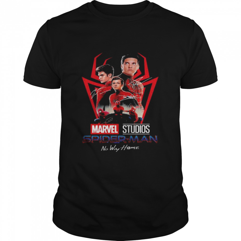 Spider Man Tom Holland Andrew Garfield Tobey Maguire Signature No Way Home T-Shirts