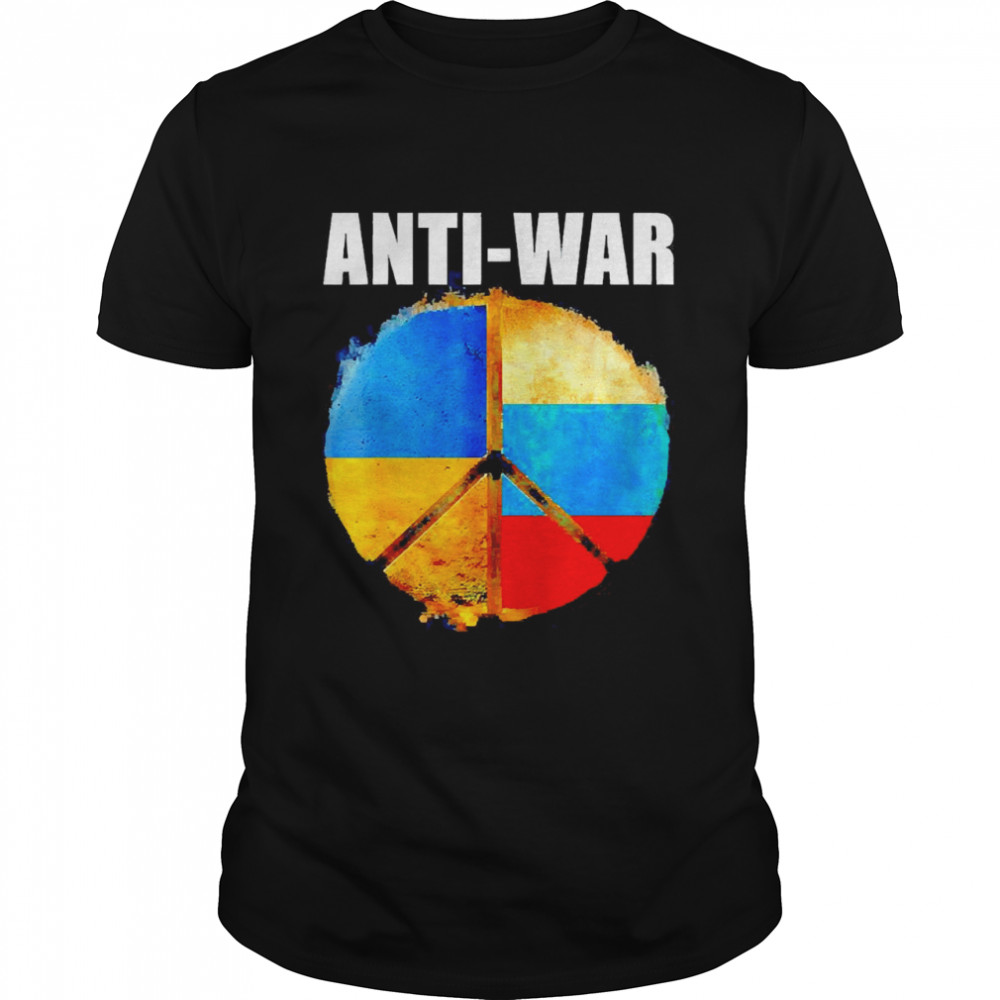 Anti War Ukraine Flag Support For Ukrainian  Classic Men's T-shirt