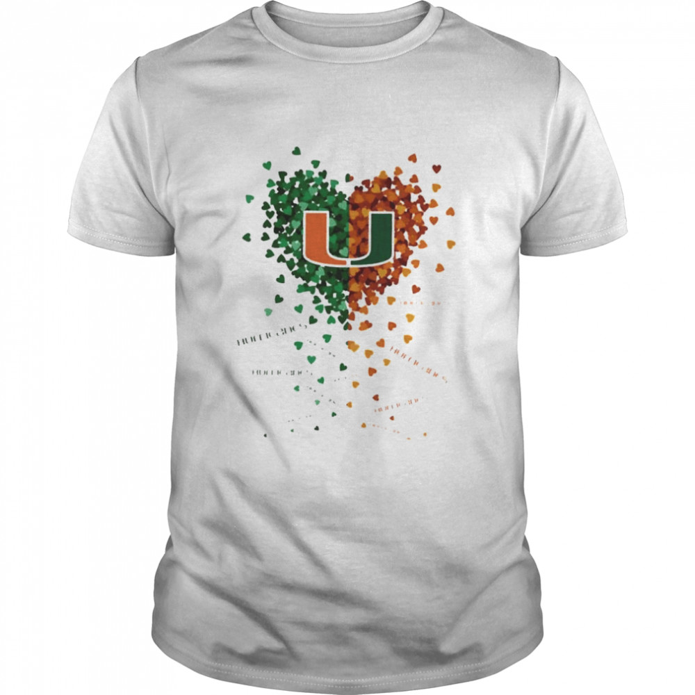 Miami Hurricanes football football in my Heart shirt