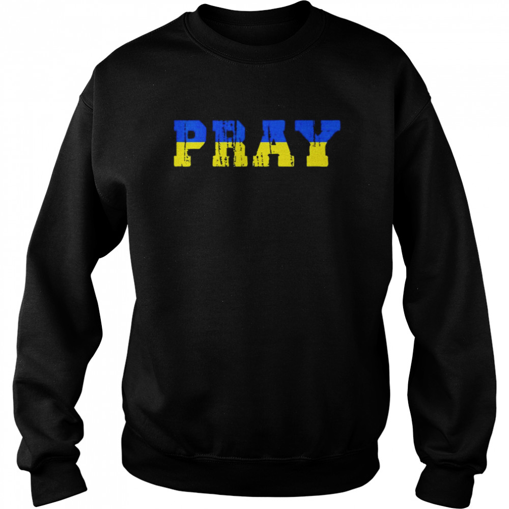 Stop war pray for ukraine ukrainian flag pride vintage shirt Unisex Sweatshirt