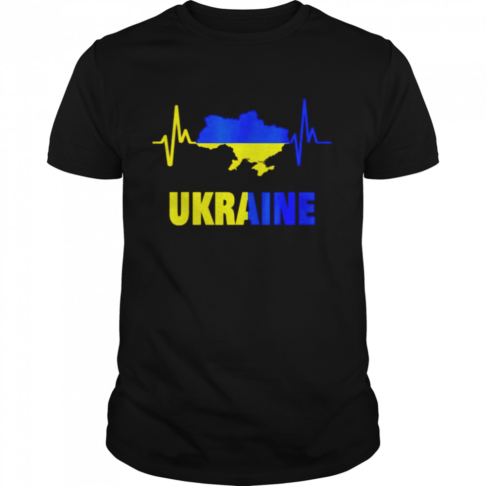 Ukraines flags heartbeats shirts
