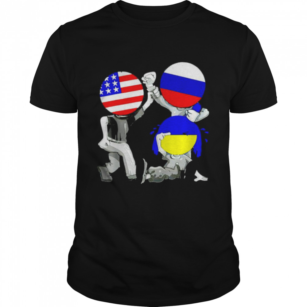 Ukraine needs help Usa Russia Stand with Ukraine meme shirt Classic Men's T-shirt