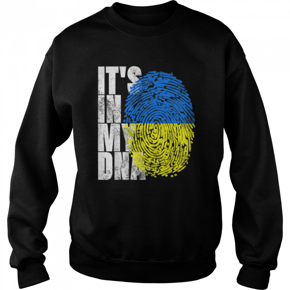 It's In My DNA Ukrainian Gifts Vyshyvanka Kozak Ukraine Flag T- B09TPLJQR2 Unisex Sweatshirt
