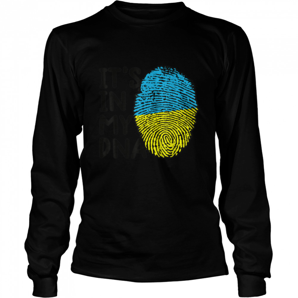 It's In My DNA Ukrainian Vyshyvanka Kozak Ukraine Flag T- B09TPM6XVM Long Sleeved T-shirt