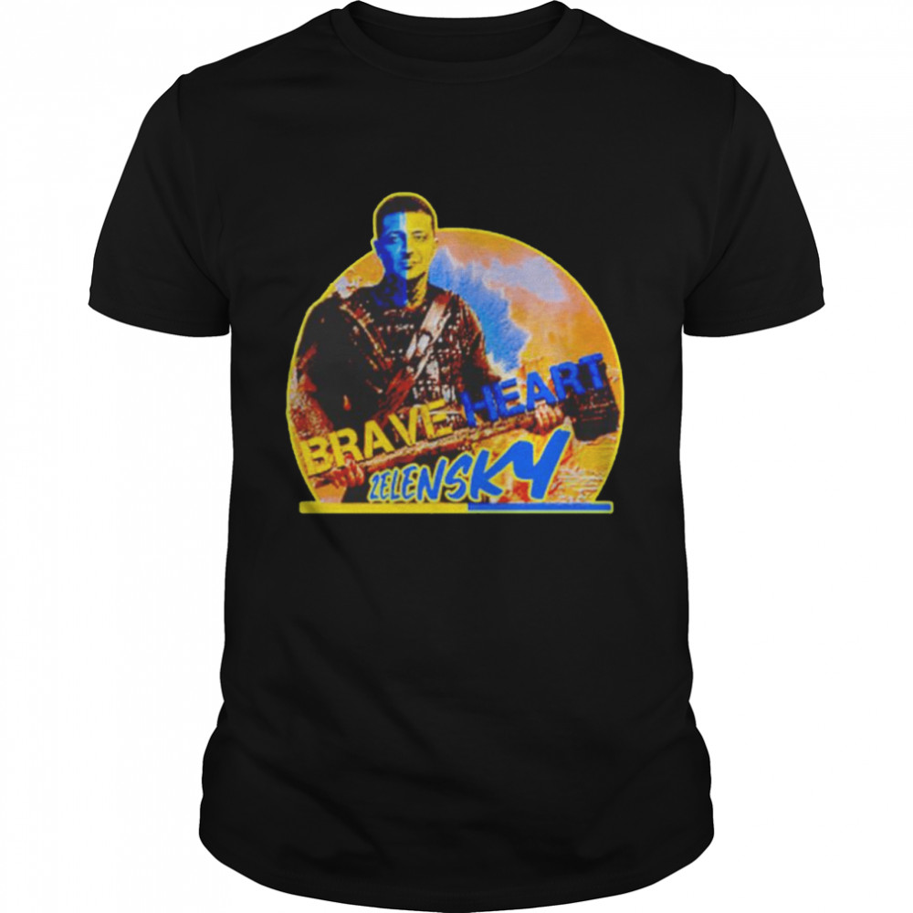 Volodymyr Zelensky brave heart Ukraine pride shirts