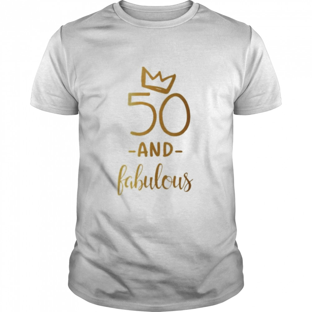 50 and fabulous birthday shirt Classic Men's T-shirt