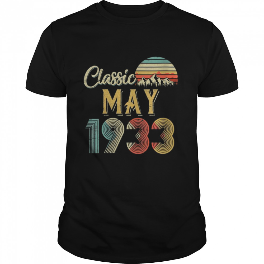 Womens Retro Vintage MAY 1933 87th Birthday  Classic Men's T-shirt