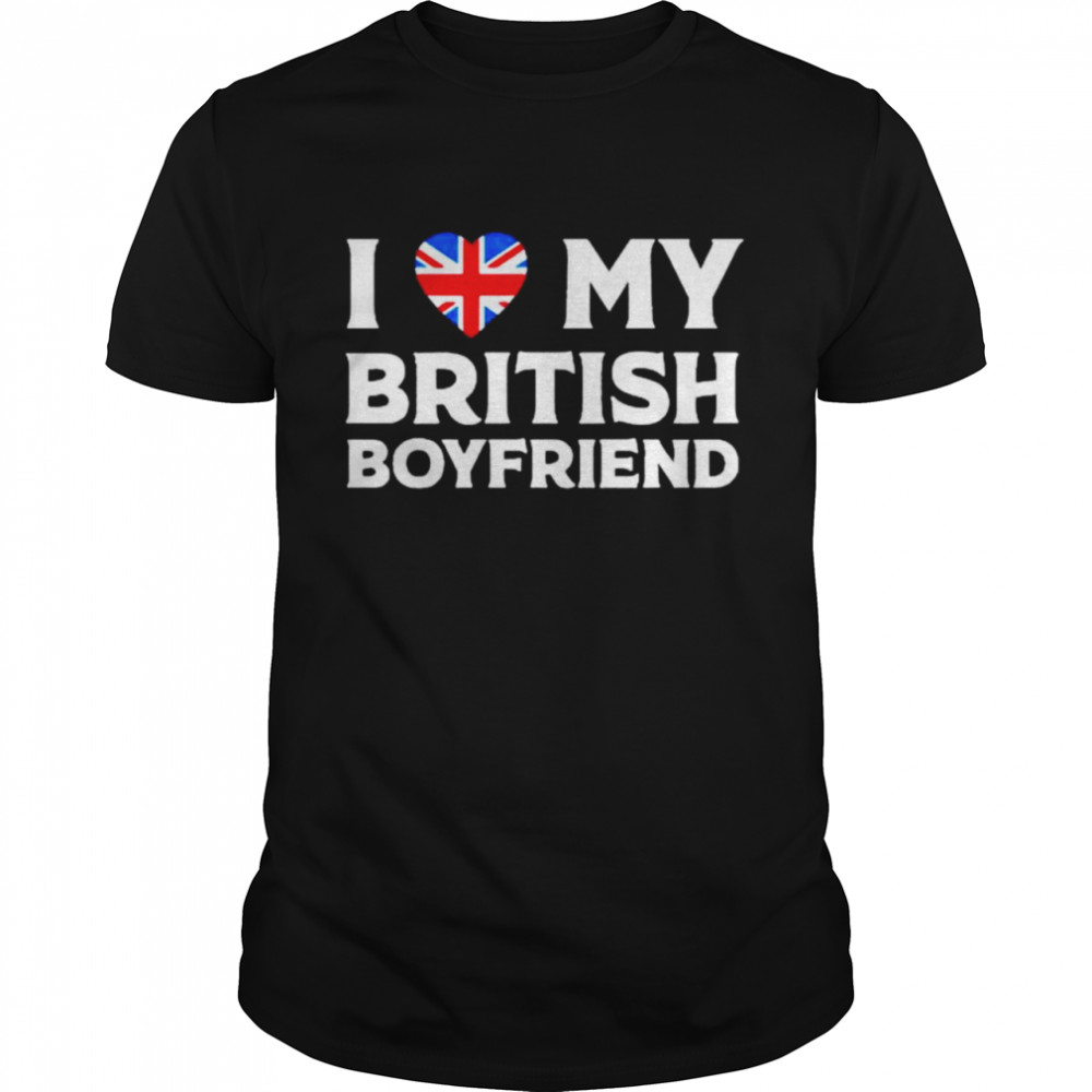 L love my British boyfriend shirt Classic Men's T-shirt